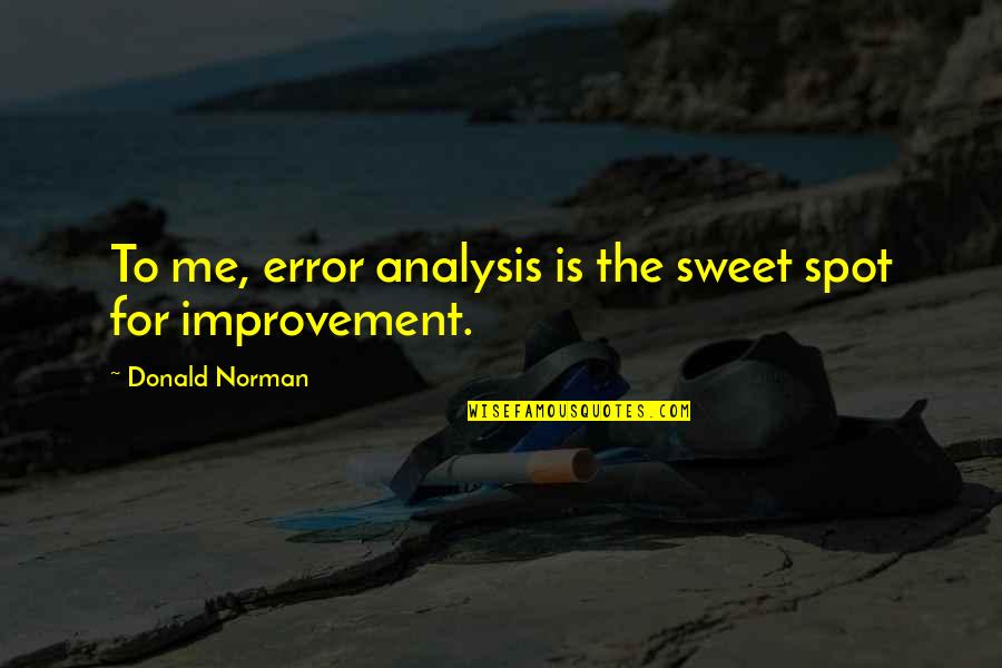 Billy Grahams Character Quotes By Donald Norman: To me, error analysis is the sweet spot Billy Grahams Character Quotes By Donald Norman: To me, error analysis is the sweet spot