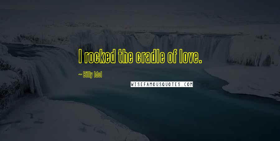Billy Idol quotes: I rocked the cradle of love.