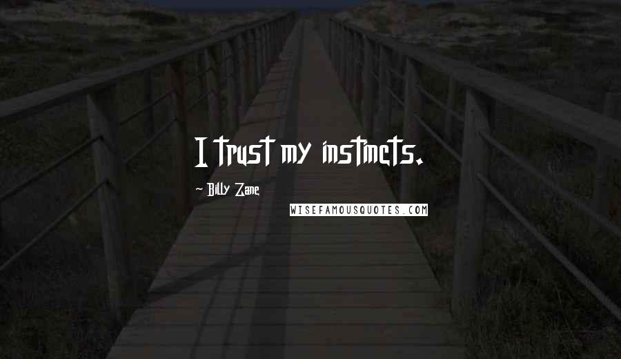 Billy Zane quotes: I trust my instincts.