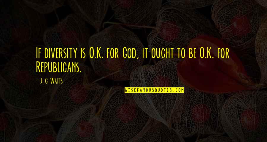 Bilva Patra Quotes By J. C. Watts: If diversity is O.K. for God, it ought