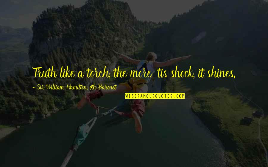 Binaries Kayak Quotes By Sir William Hamilton, 9th Baronet: Truth like a torch, the more 'tis shock, Binaries Kayak Quotes By Sir William Hamilton, 9th Baronet: Truth like a torch, the more 'tis shock,