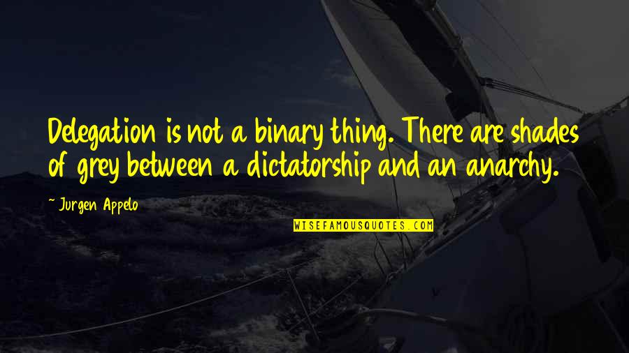 Binary Quotes By Jurgen Appelo: Delegation is not a binary thing. There are