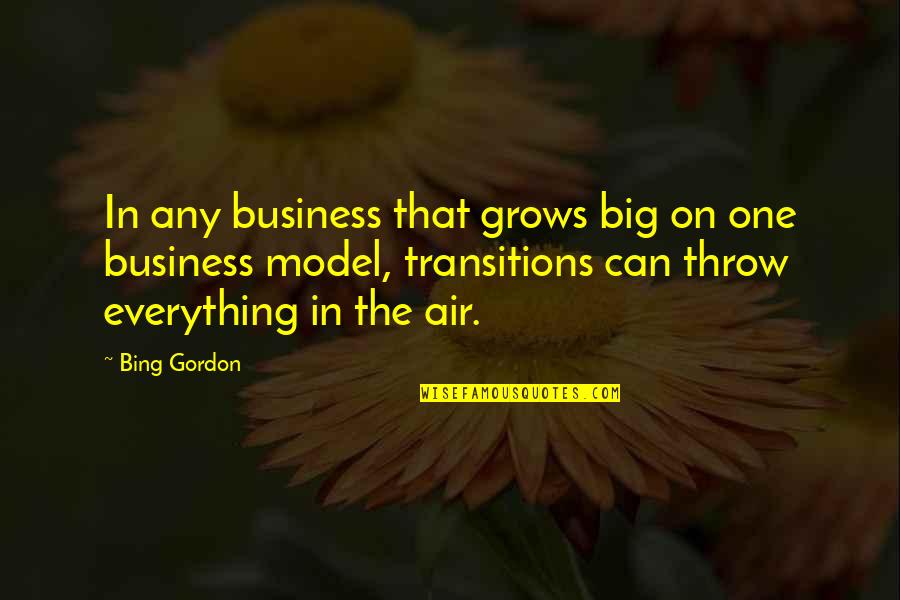 Bing Quotes By Bing Gordon: In any business that grows big on one Bing Quotes By Bing Gordon: In any business that grows big on one