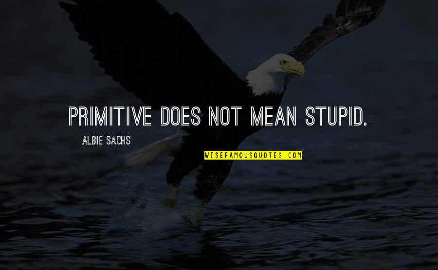 Bingo Game Quotes By Albie Sachs: Primitive does not mean stupid. Bingo Game Quotes By Albie Sachs: Primitive does not mean stupid.