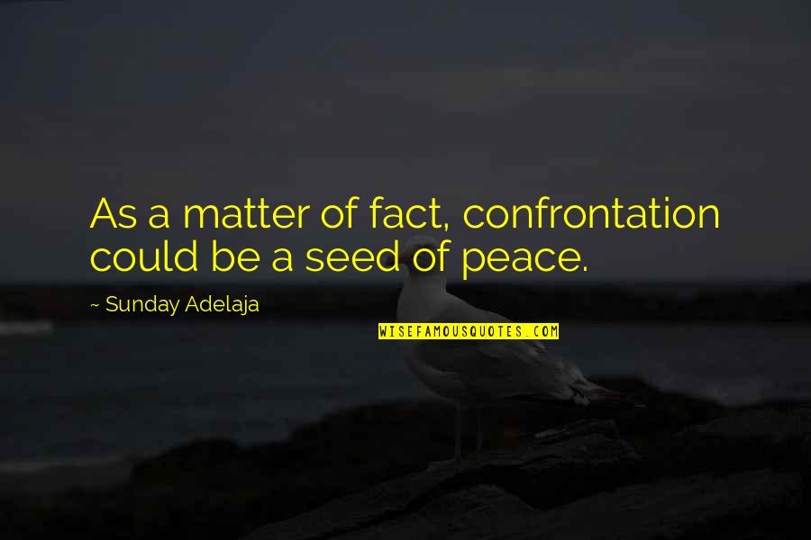 Biochemist Quotes By Sunday Adelaja: As a matter of fact, confrontation could be Biochemist Quotes By Sunday Adelaja: As a matter of fact, confrontation could be