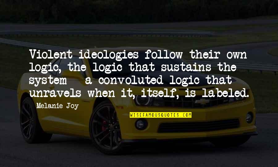 Biodiversity Conservation Quotes By Melanie Joy: Violent ideologies follow their own logic, the logic