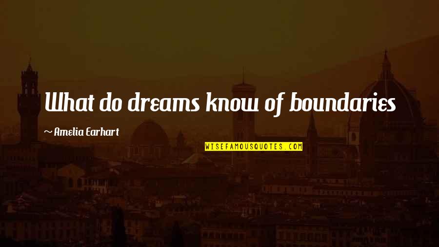Biodome Experiment Quotes By Amelia Earhart: What do dreams know of boundaries Biodome Experiment Quotes By Amelia Earhart: What do dreams know of boundaries