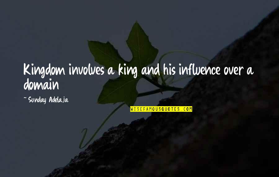 Biogeographical Evidence Quotes By Sunday Adelaja: Kingdom involves a king and his influence over Biogeographical Evidence Quotes By Sunday Adelaja: Kingdom involves a king and his influence over