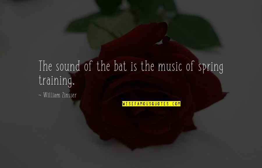 Biomedicines Quotes By William Zinsser: The sound of the bat is the music