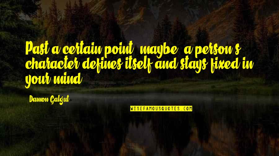 Biomimic Quotes By Damon Galgut: Past a certain point, maybe, a person's character Biomimic Quotes By Damon Galgut: Past a certain point, maybe, a person's character