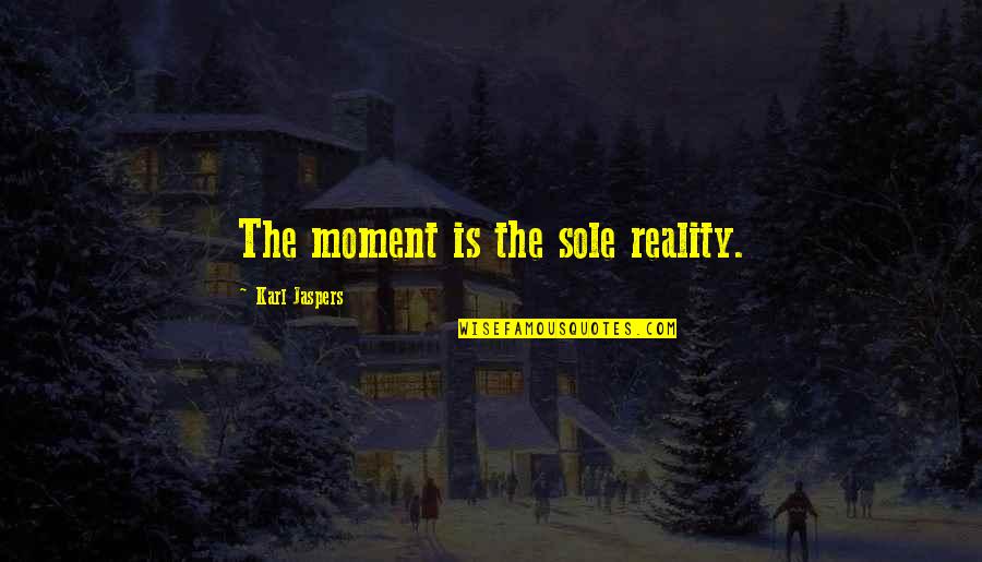Biomorphic Architecture Quotes By Karl Jaspers: The moment is the sole reality.