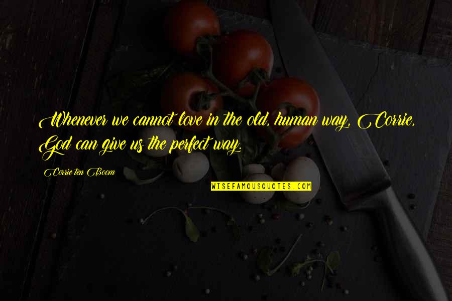 Bionca Dunham Quotes By Corrie Ten Boom: Whenever we cannot love in the old, human Bionca Dunham Quotes By Corrie Ten Boom: Whenever we cannot love in the old, human