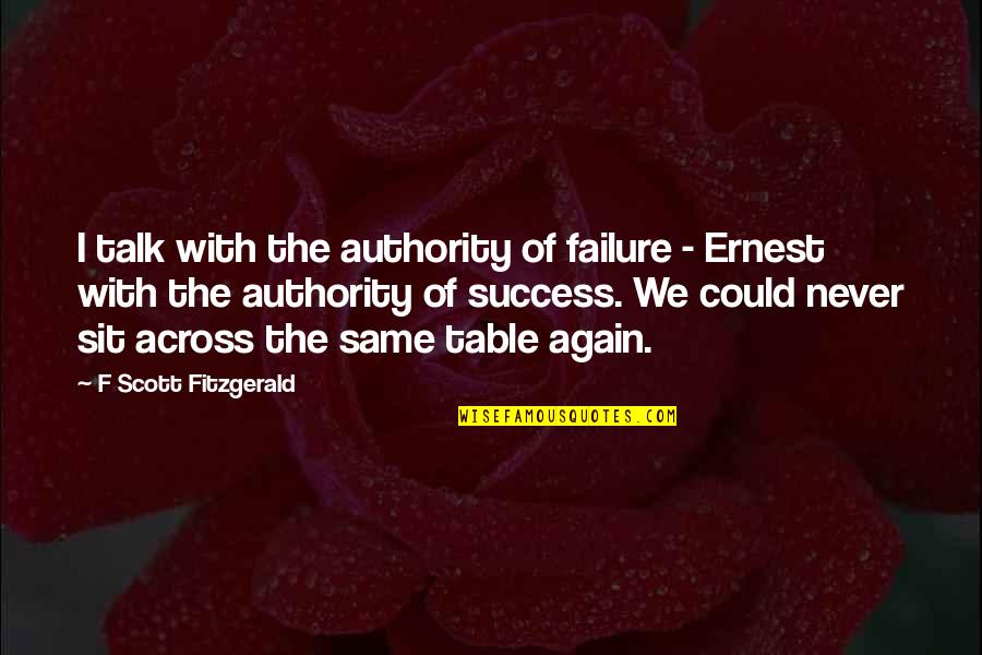 Bioplastics Production Quotes By F Scott Fitzgerald: I talk with the authority of failure -