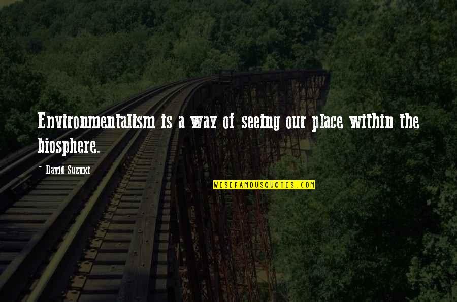 Biosphere Quotes By David Suzuki: Environmentalism is a way of seeing our place