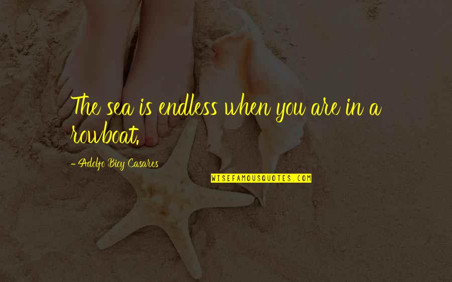 Bioy Casares Quotes By Adolfo Bioy Casares: The sea is endless when you are in