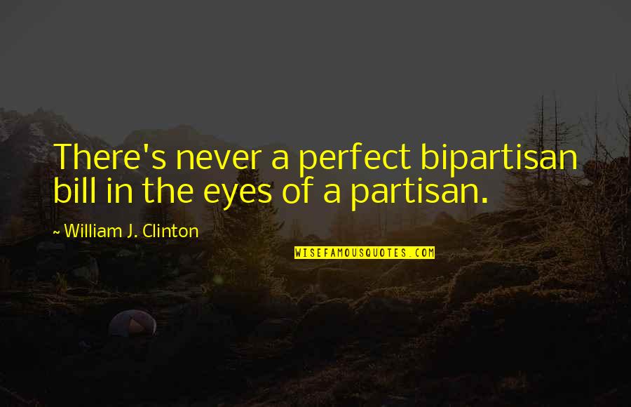 Bipartisan Quotes By William J. Clinton: There's never a perfect bipartisan bill in the