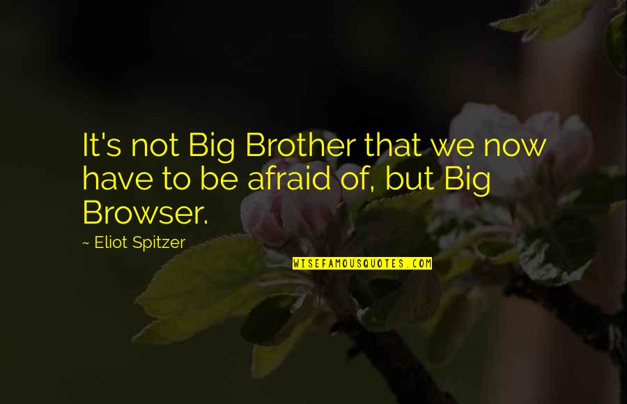 Bipolar Inspirational Quotes By Eliot Spitzer: It's not Big Brother that we now have