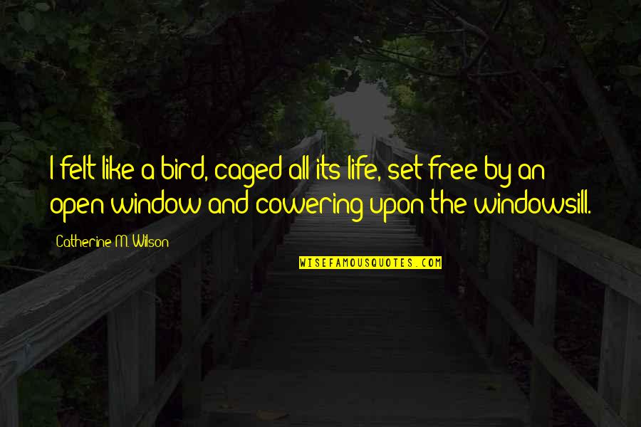 Bird Caged Quotes By Catherine M. Wilson: I felt like a bird, caged all its