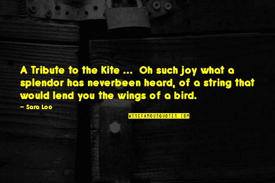 Bird Joy Quotes By Sara Loo: A Tribute to the Kite ... Oh such