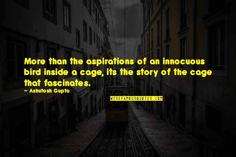 Bird Life Quotes By Ashutosh Gupta: More than the aspirations of an innocuous bird