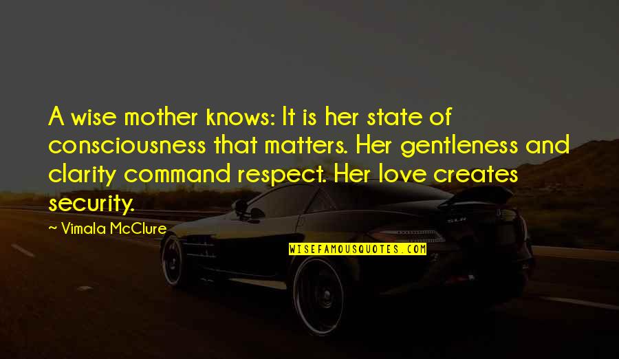 Bird Poems Quotes By Vimala McClure: A wise mother knows: It is her state