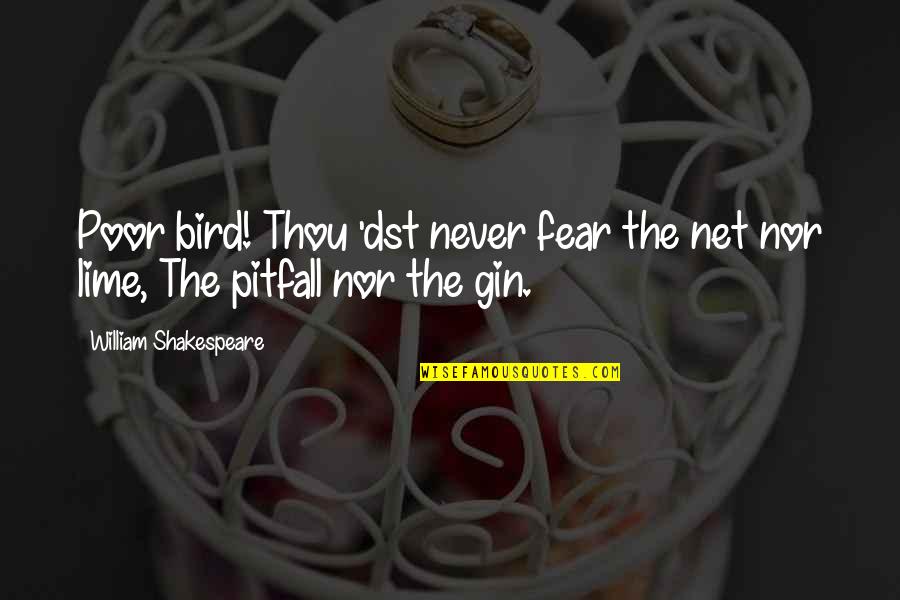 Bird Quotes By William Shakespeare: Poor bird! Thou 'dst never fear the net