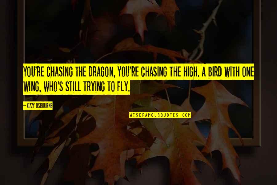 Bird Wing Quotes By Ozzy Osbourne: You're chasing the dragon, you're chasing the high.