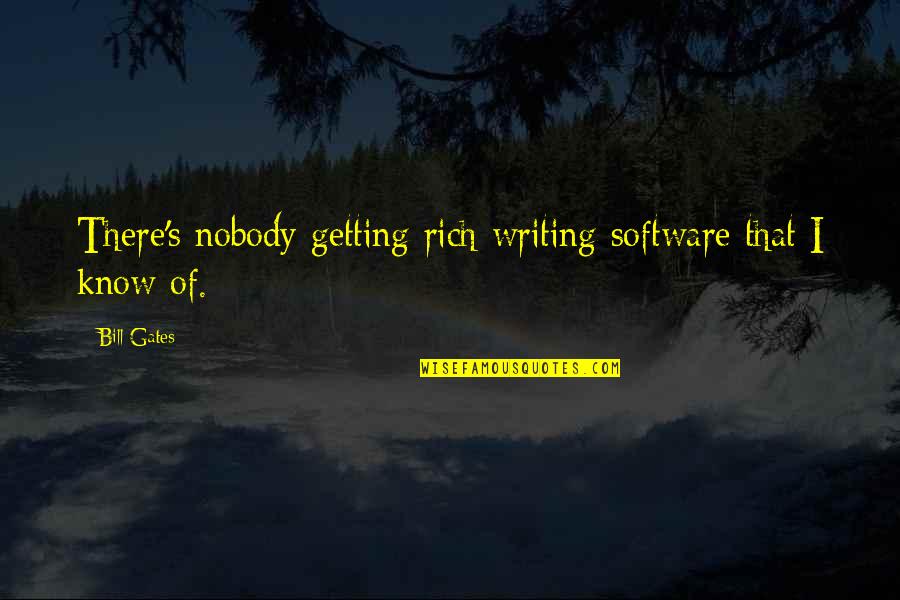 Birdbath Bubblers Quotes By Bill Gates: There's nobody getting rich writing software that I