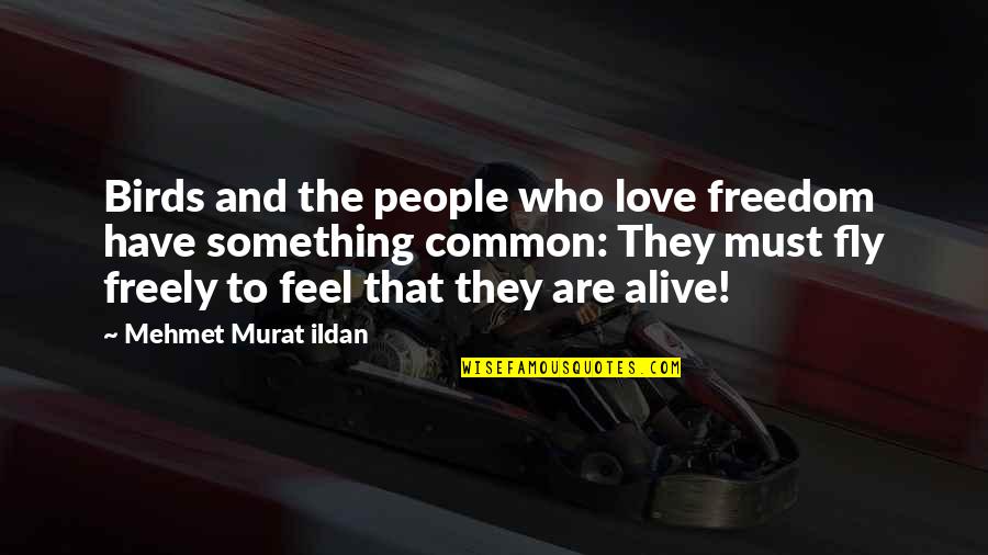 Birds And Freedom Quotes By Mehmet Murat Ildan: Birds and the people who love freedom have