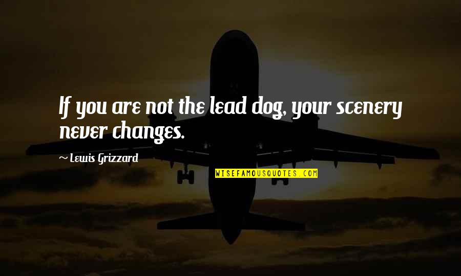 Birds And Humans Quotes By Lewis Grizzard: If you are not the lead dog, your