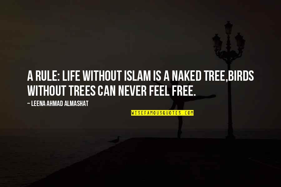 Birds And Life Quotes By Leena Ahmad Almashat: A Rule: Life without Islam is a naked