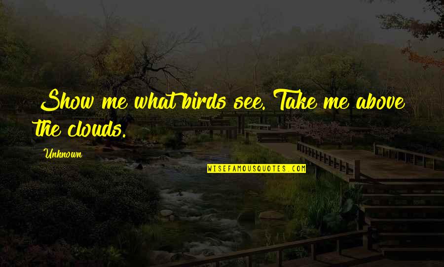 Birds And Life Quotes By Unknown: Show me what birds see. Take me above