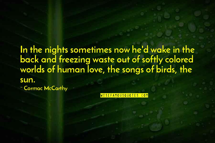 Birds And Quotes By Cormac McCarthy: In the nights sometimes now he'd wake in