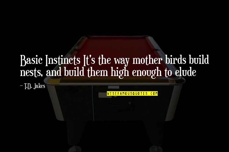 Birds And Quotes By T.D. Jakes: Basic Instincts It's the way mother birds build