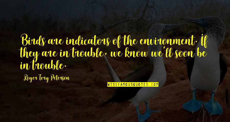 Birds Environment Quotes By Roger Tory Peterson: Birds are indicators of the environment. If they