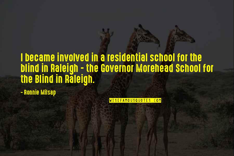 Birds In Cages Quotes By Ronnie Milsap: I became involved in a residential school for Birds In Cages Quotes By Ronnie Milsap: I became involved in a residential school for
