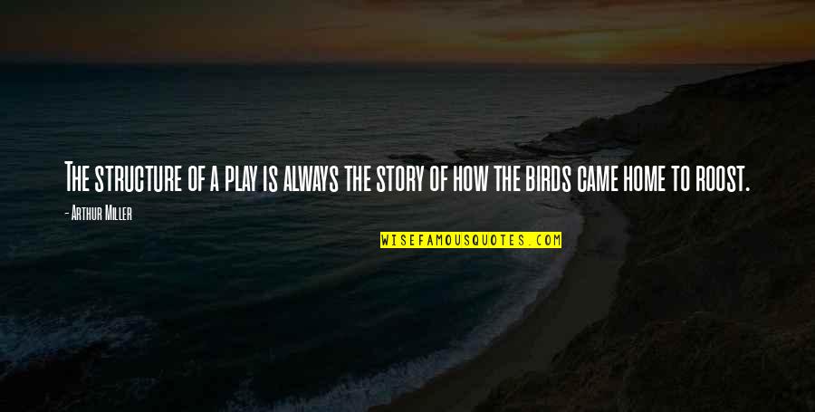 Birds Story Quotes By Arthur Miller: The structure of a play is always the
