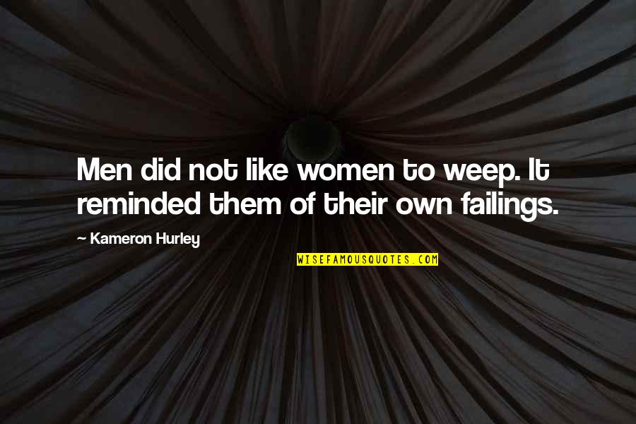 Birssajt Quotes By Kameron Hurley: Men did not like women to weep. It