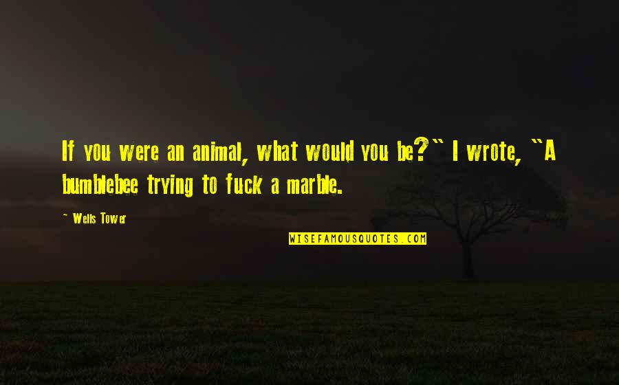 Birth Of Your First Child Quotes By Wells Tower: If you were an animal, what would you