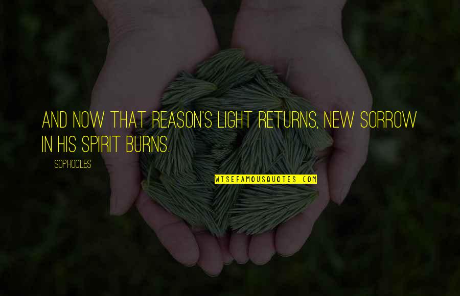 Birthday Beginning Quotes By Sophocles: And now that Reason's light returns, New sorrow