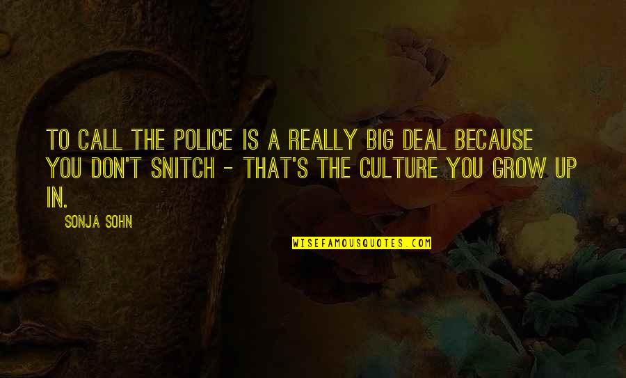 Birthday Cards For Niece Quotes By Sonja Sohn: To call the police is a really big