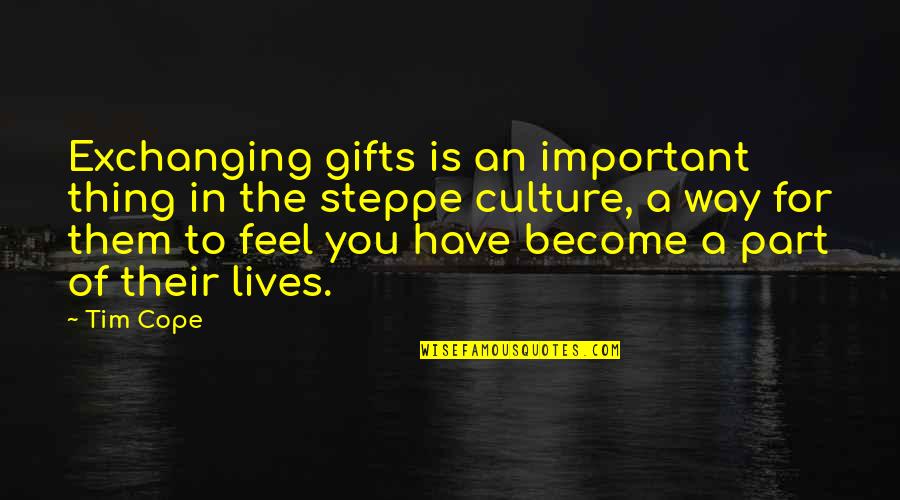 Birthday Celebrant Tagalog Quotes By Tim Cope: Exchanging gifts is an important thing in the