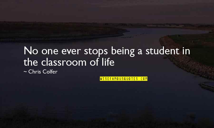 Birthday Gif With Quotes By Chris Colfer: No one ever stops being a student in