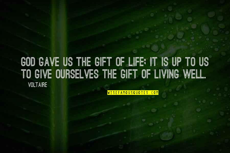 Birthday Gift Quotes By Voltaire: God gave us the gift of life; it