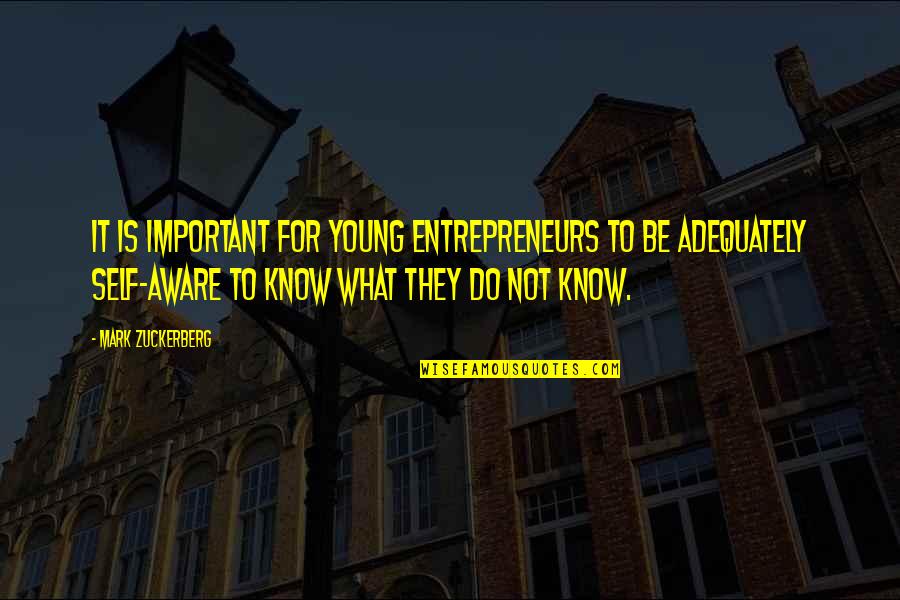 Birthday Month August Quotes By Mark Zuckerberg: It is important for young entrepreneurs to be