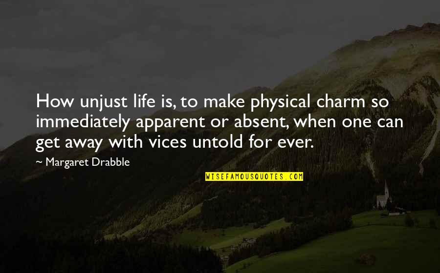 Birthday Photos Quotes By Margaret Drabble: How unjust life is, to make physical charm