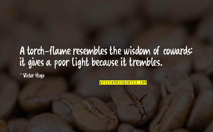Birthdays Are Like Quotes By Victor Hugo: A torch-flame resembles the wisdom of cowards: it