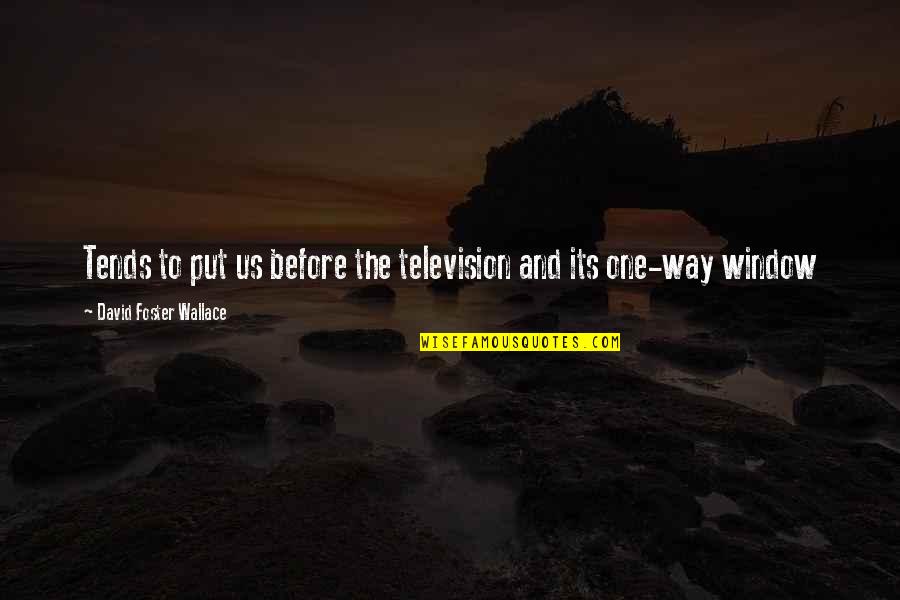 Birthdays In December Quotes By David Foster Wallace: Tends to put us before the television and