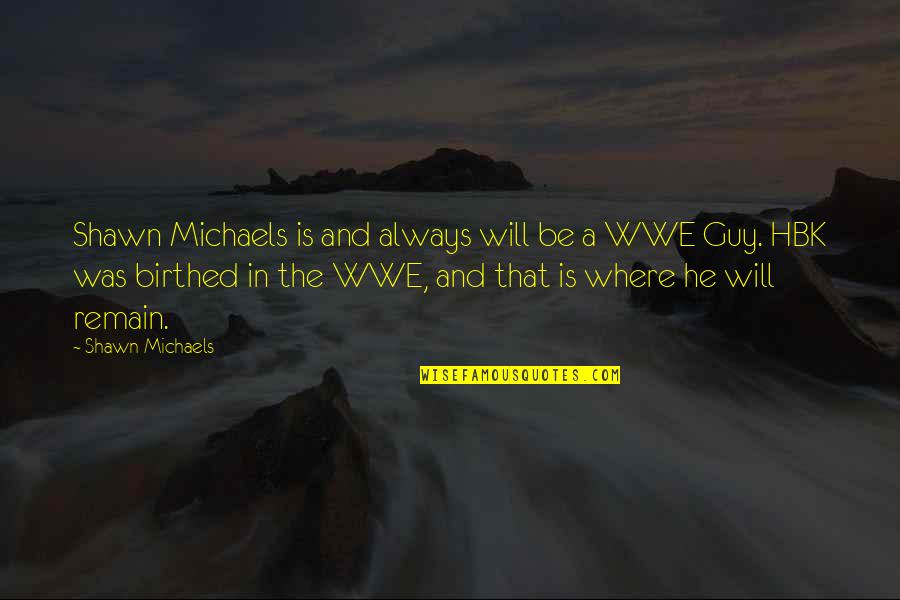 Birthed Quotes By Shawn Michaels: Shawn Michaels is and always will be a