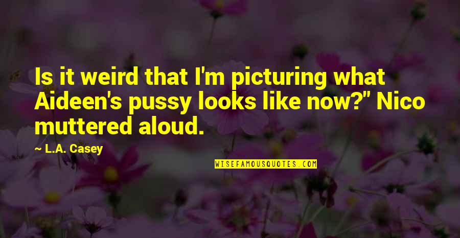 Bisabolol Quotes By L.A. Casey: Is it weird that I'm picturing what Aideen's